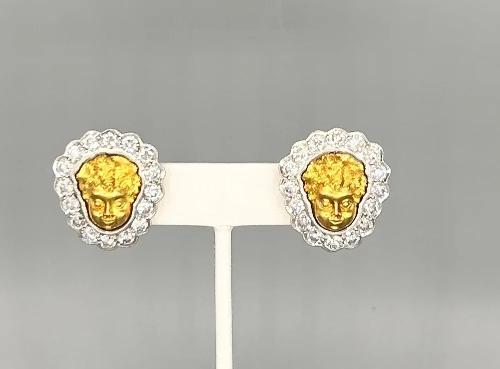 Anthony Lent Cherub Earrings