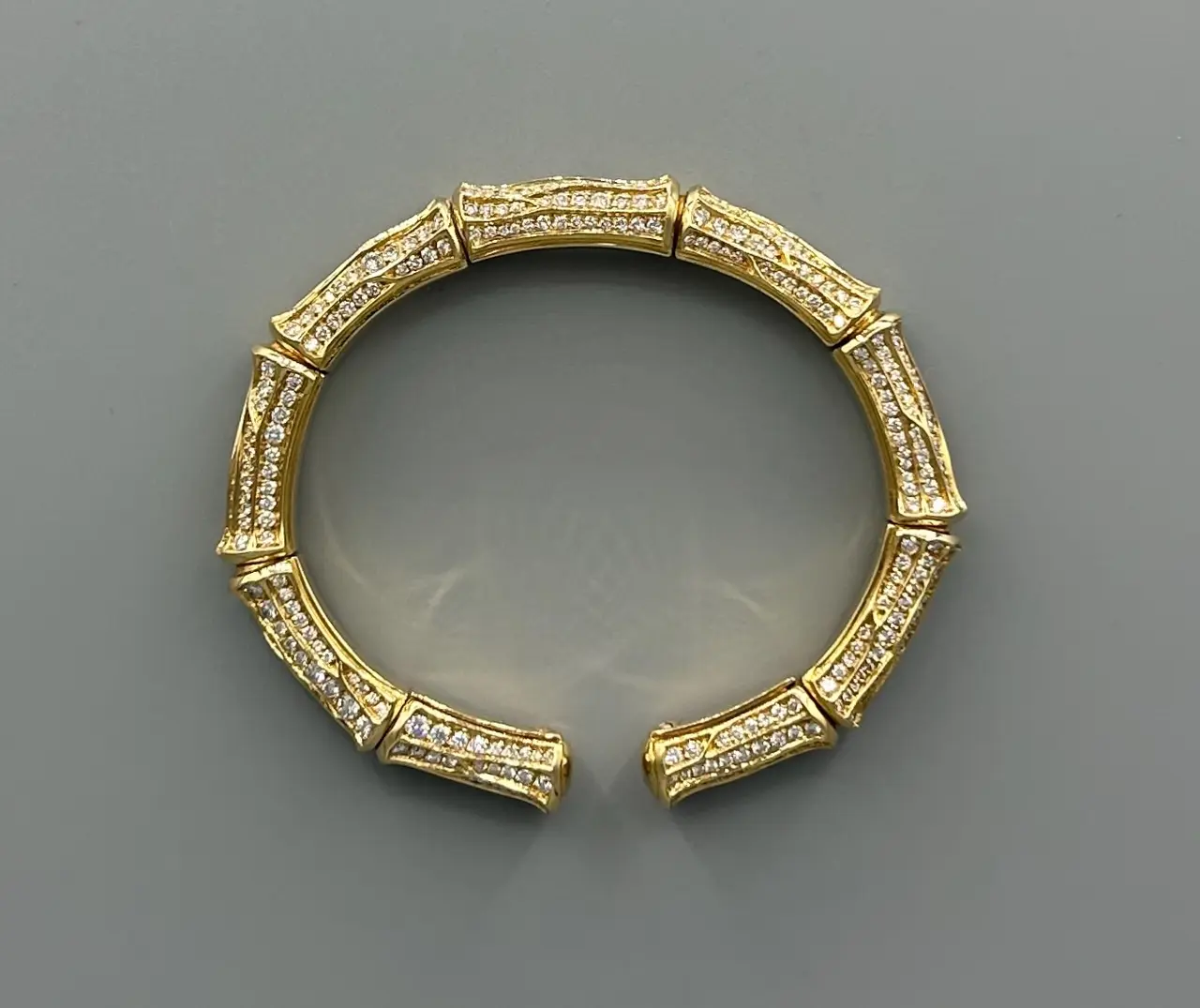 Cartier Bamboo Gold and Diamond Bracelet